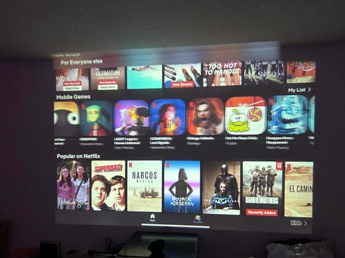 Customer photo review of Full HD Mini Portable Projector