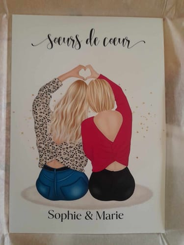Customer photo review of Affiche Personnalisée - Meilleures Amies