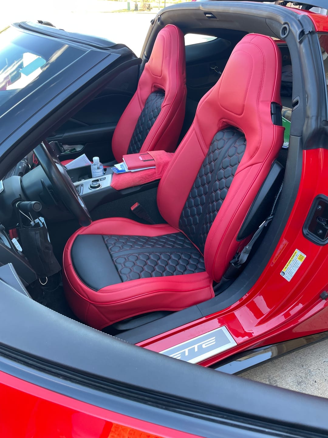 Customer photo review of Corvette C7 Premium Custom Leather Seat Covers