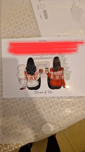 Customer photo review of Affiche Personnalisée - Meilleure Amie Chibi
