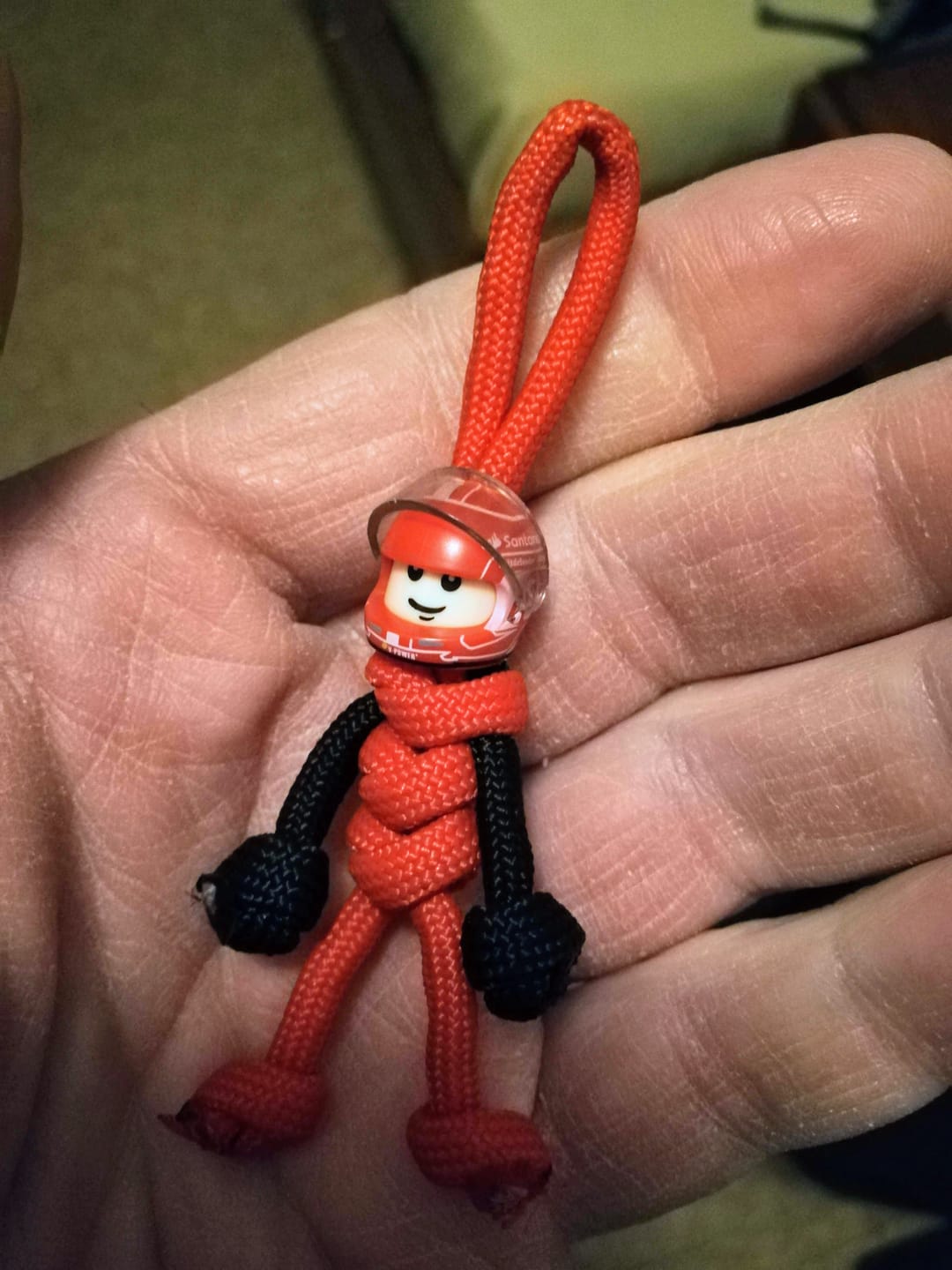 Customer photo review of Limited Edition Charles Lerclerc Racing Paracord Buddy Keychain