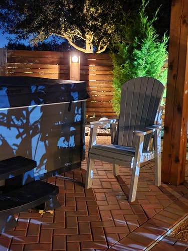 Customer photo review of DuraWeather Poly® 3-Piece 30''Rd Classic Adirondack Bistro Set