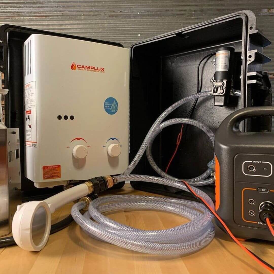 Customer photo review of Camplux 5L 1.32 GPM Outdoor Portable Propane Tankless Water Heater - White