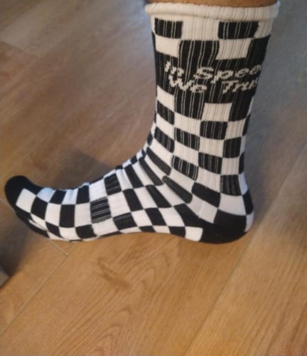 Customer photo review of CHECKERS CREW SOCKS