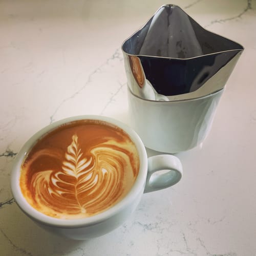 Customer photo review of CREATE Latte Pitcher