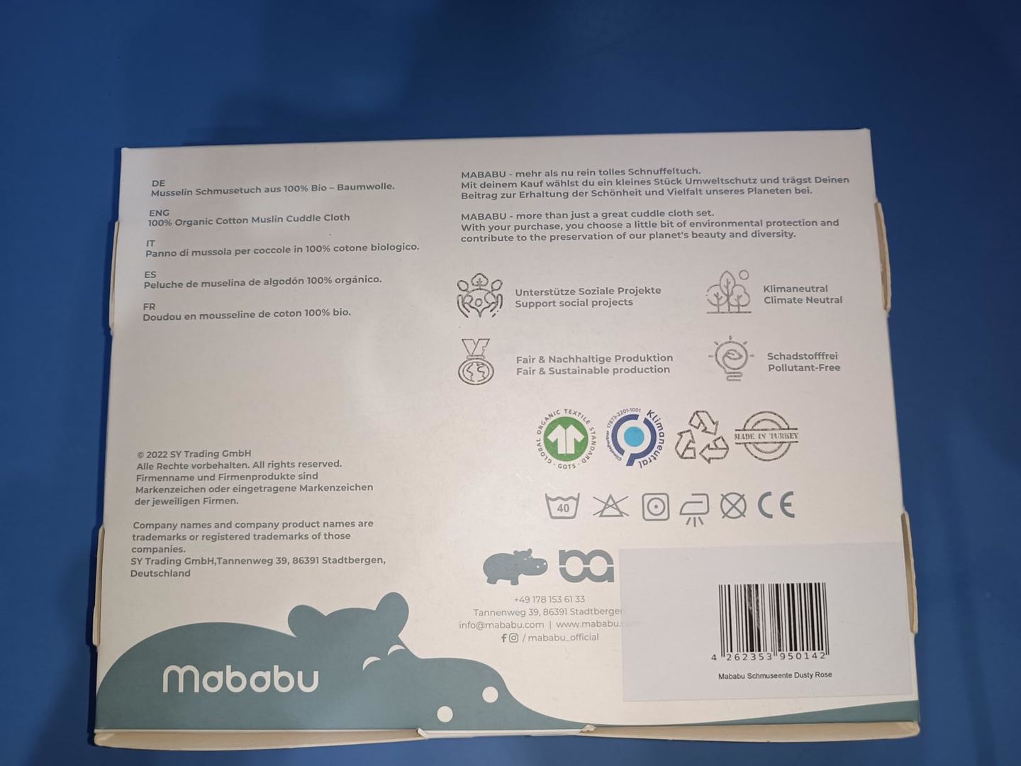 Customer photo review of Schmusetuch Ente
