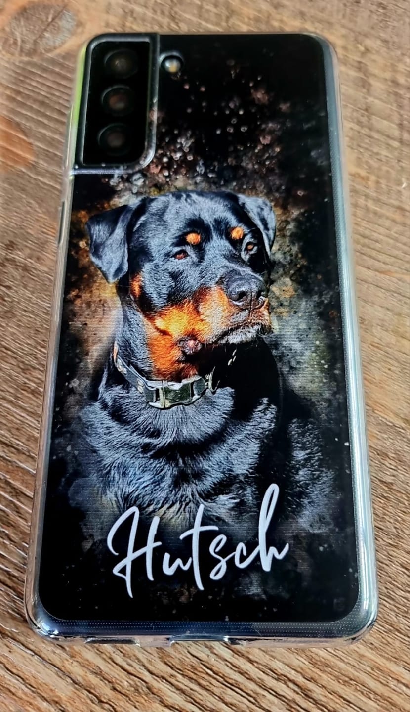 Customer photo review of Personalisierte Portrait Handyhülle – Aquarell Stil