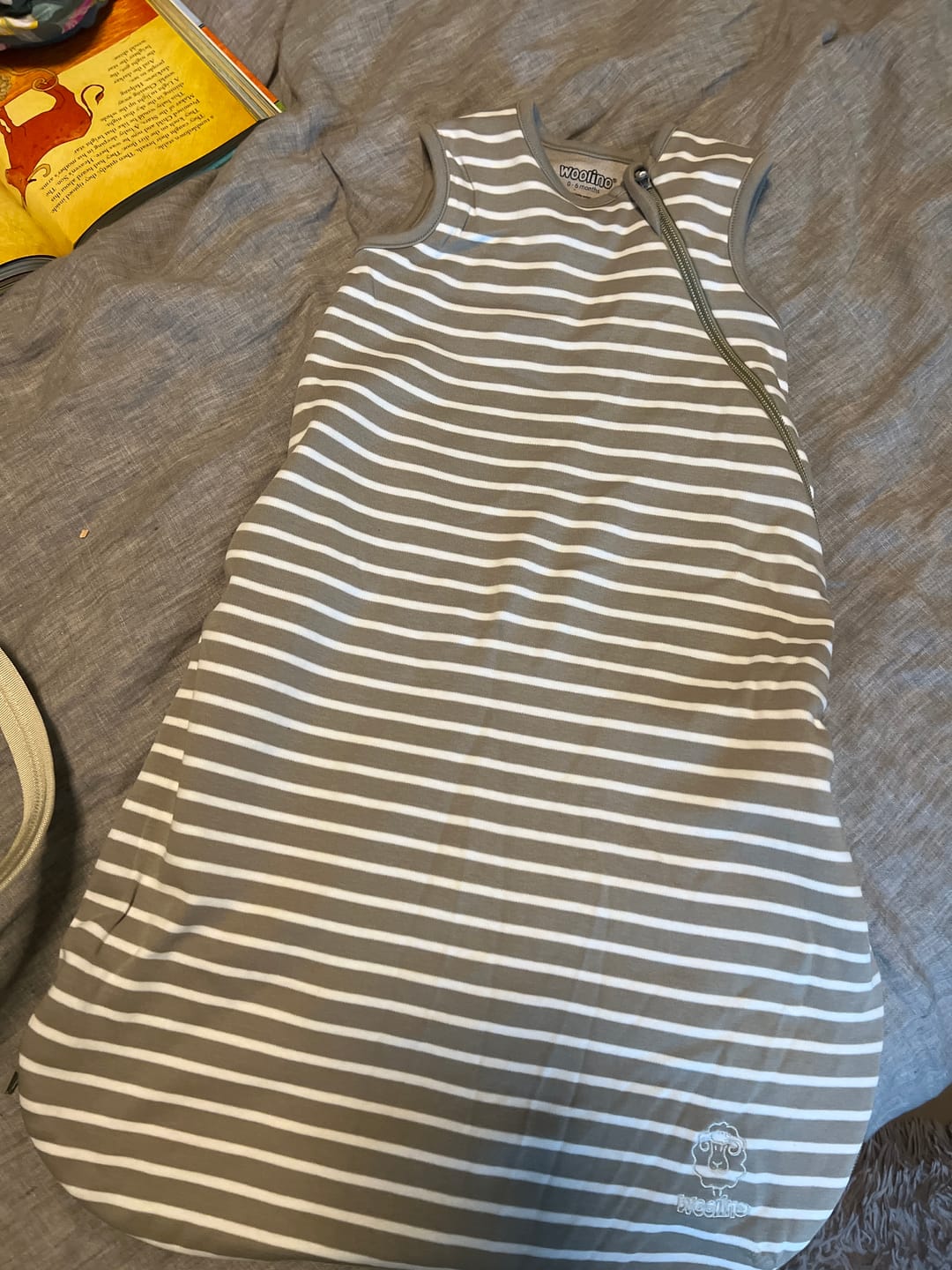 Customer photo review of 4 Season® Classic Baby Sleeping Bag, Merino Wool & Organic Cotton, Earth