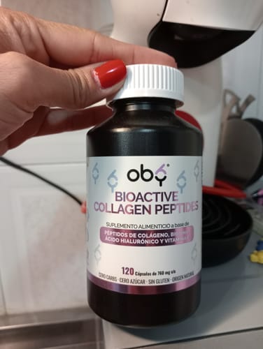Customer photo review of Peptidos Bioactivos de Colágeno hidrolizado, Biotina, Ácido Hialurónico, Vitamina E. Oby 120 cápsulas