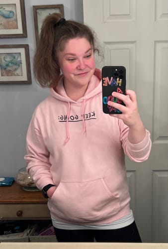 Customer photo review of Imperfect Mystery Hoodie
