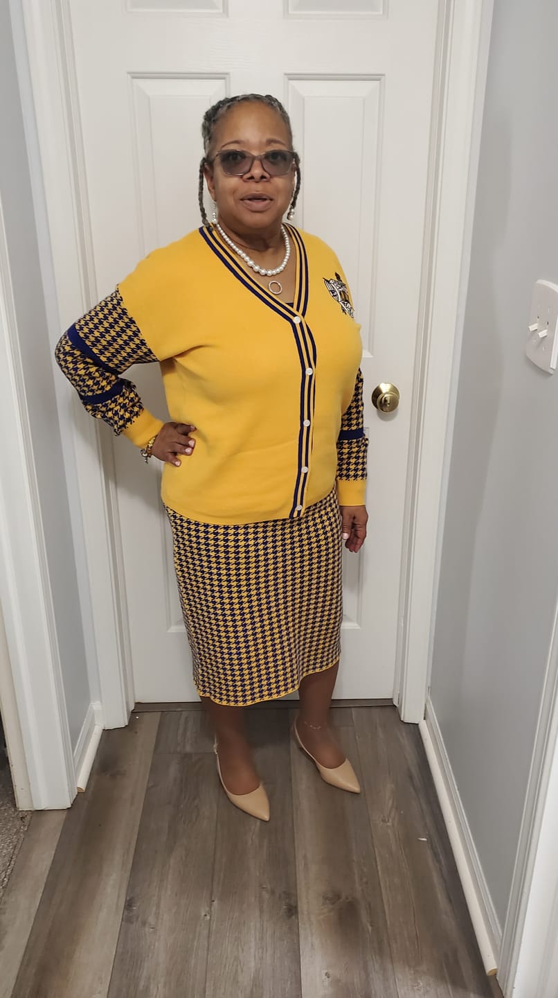 Customer photo review of SGRho - Houndstooth Skirt Set
