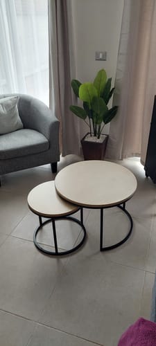 Customer photo review of Mesa de centro circular nido MIMA Negro