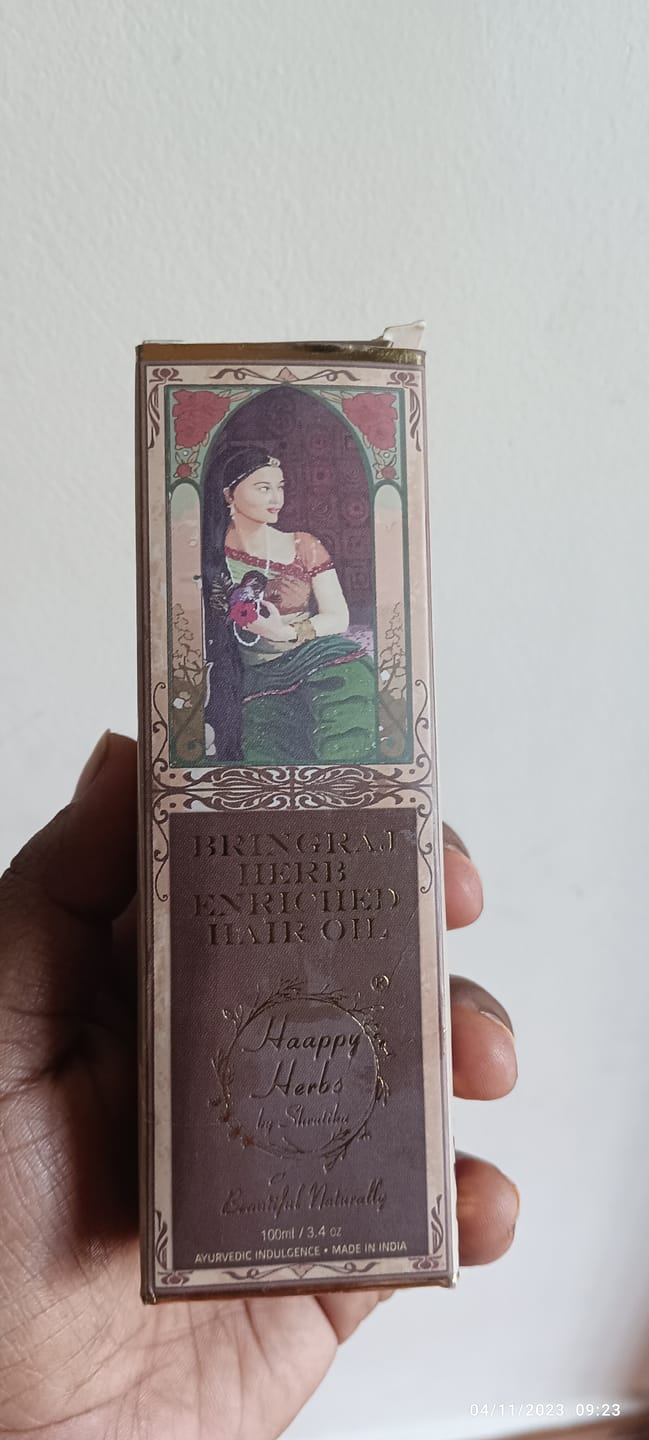 Customer photo review of Bhringraj Herb Enriched Hair Oil - 100 ml
