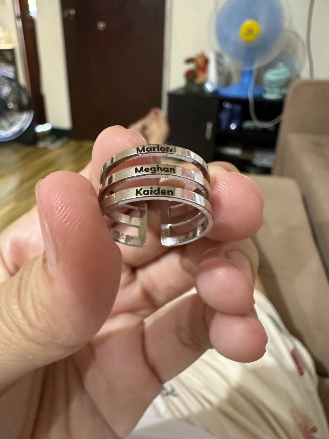 Customer photo review of Printave™ Personalized 3 Layers Ring