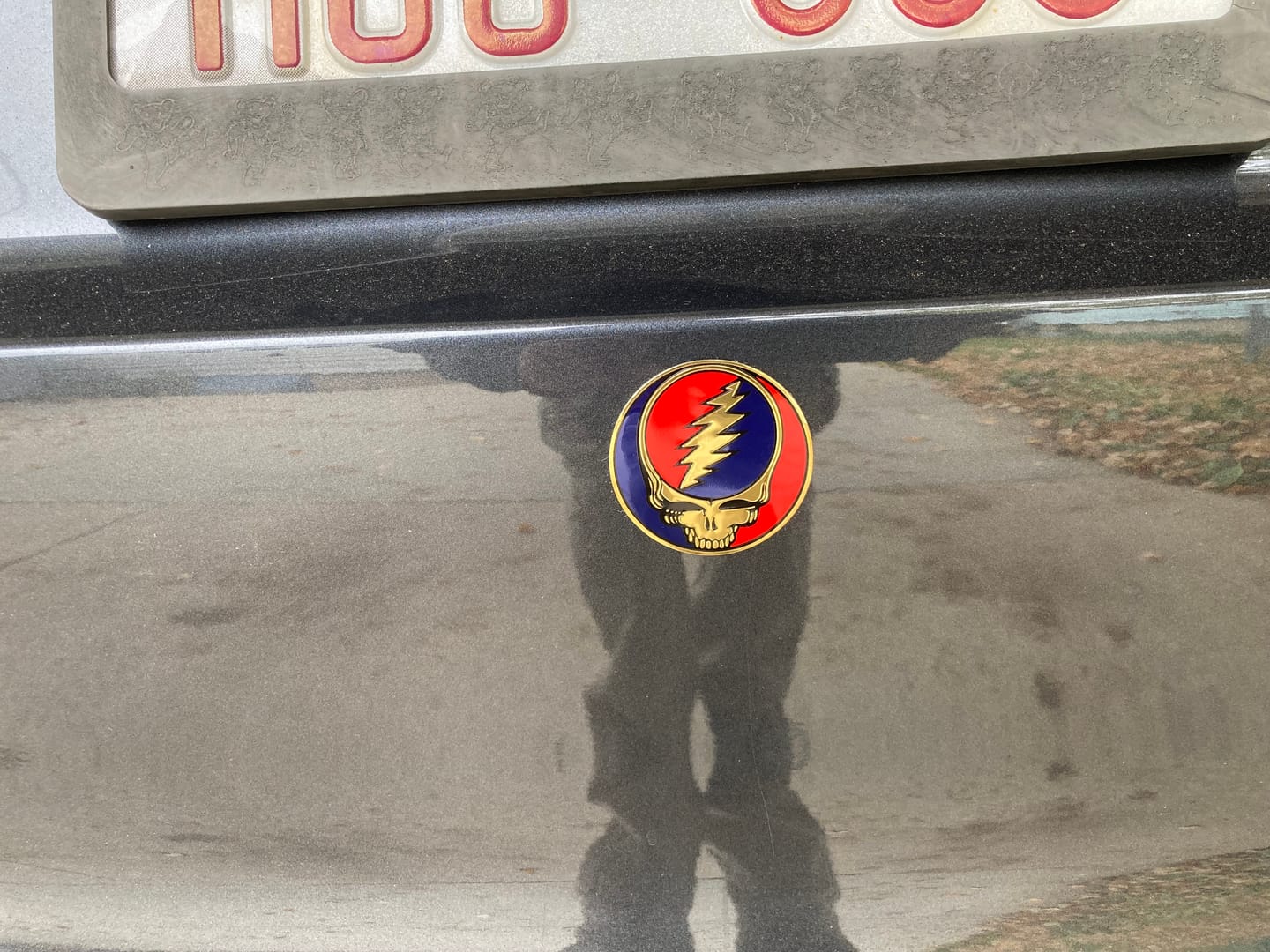 Customer photo review of Grateful Dead Metal Finish Steal Your Face Bumper Sticker