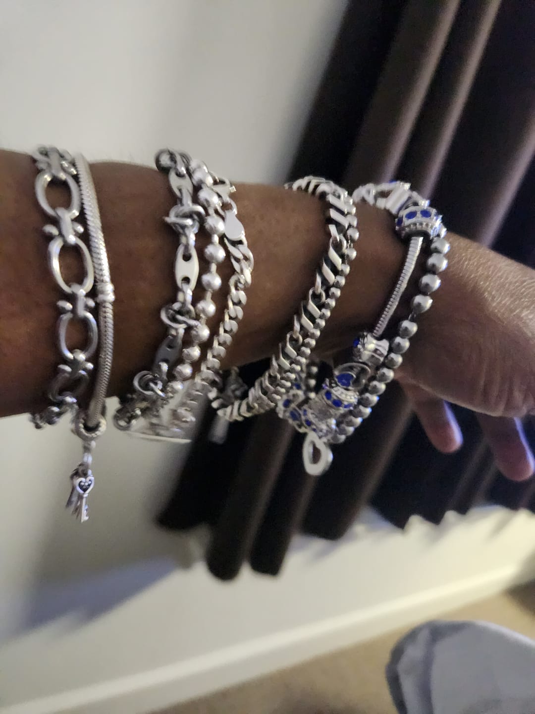 Customer photo review of Chrisette Stainless Steel Bracelet Stack