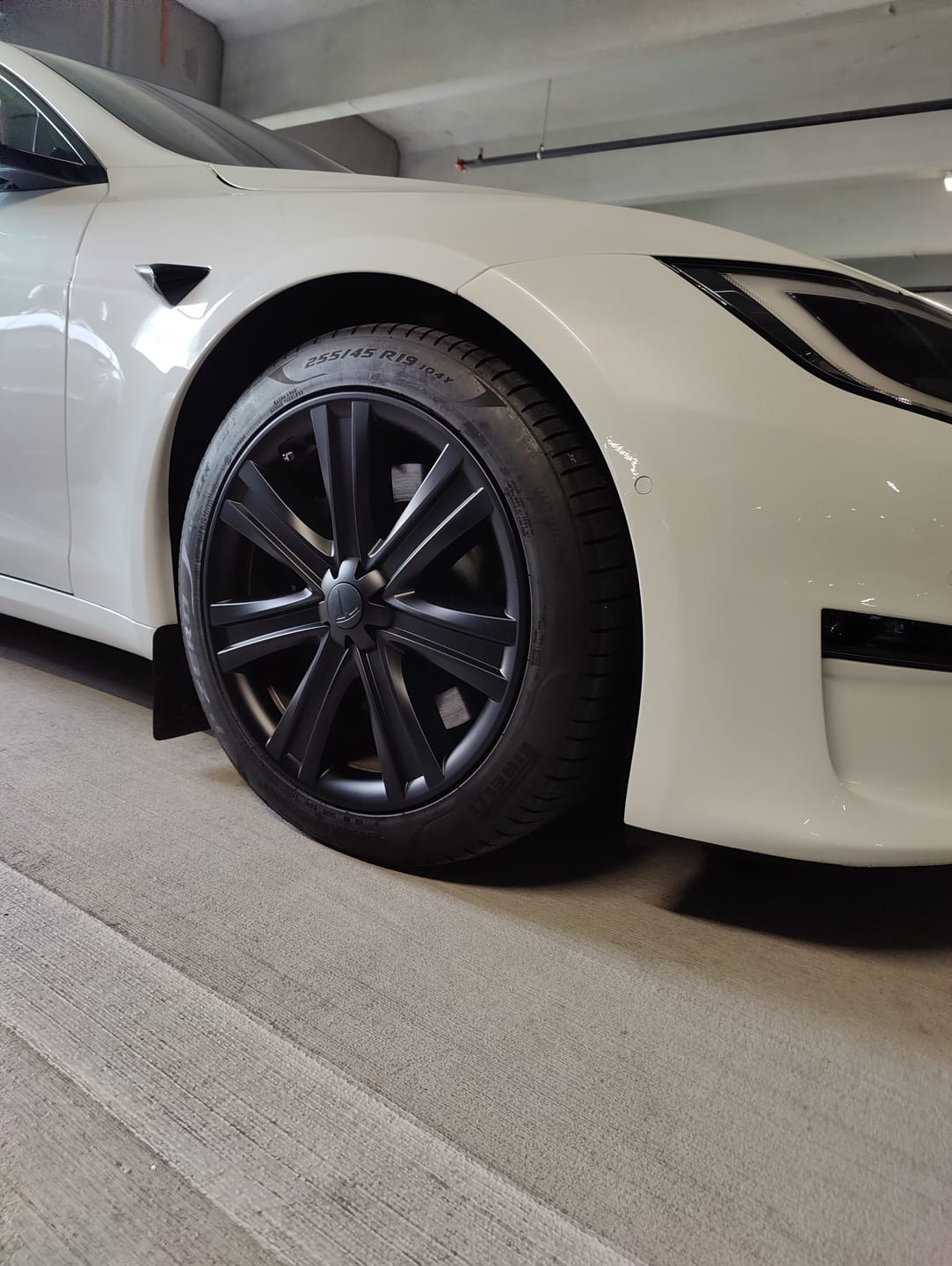 Customer photo review of TESPLUS 19'' Arachnid Style Wheel Cover for Model S/Y