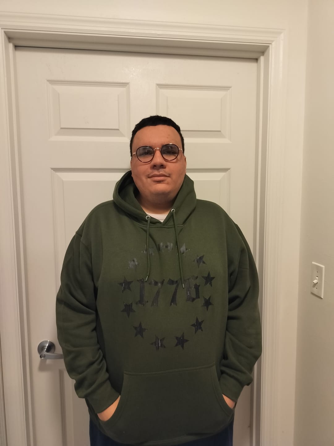 Customer photo review of 1776 Circle Stars Hoodie
