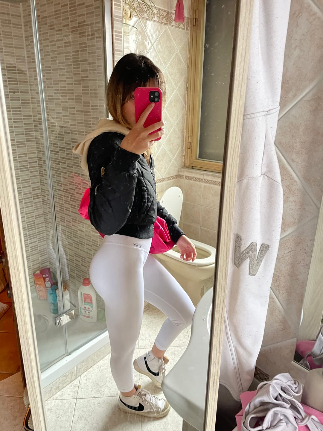 Customer photo review of Leggings All-Up Bianco