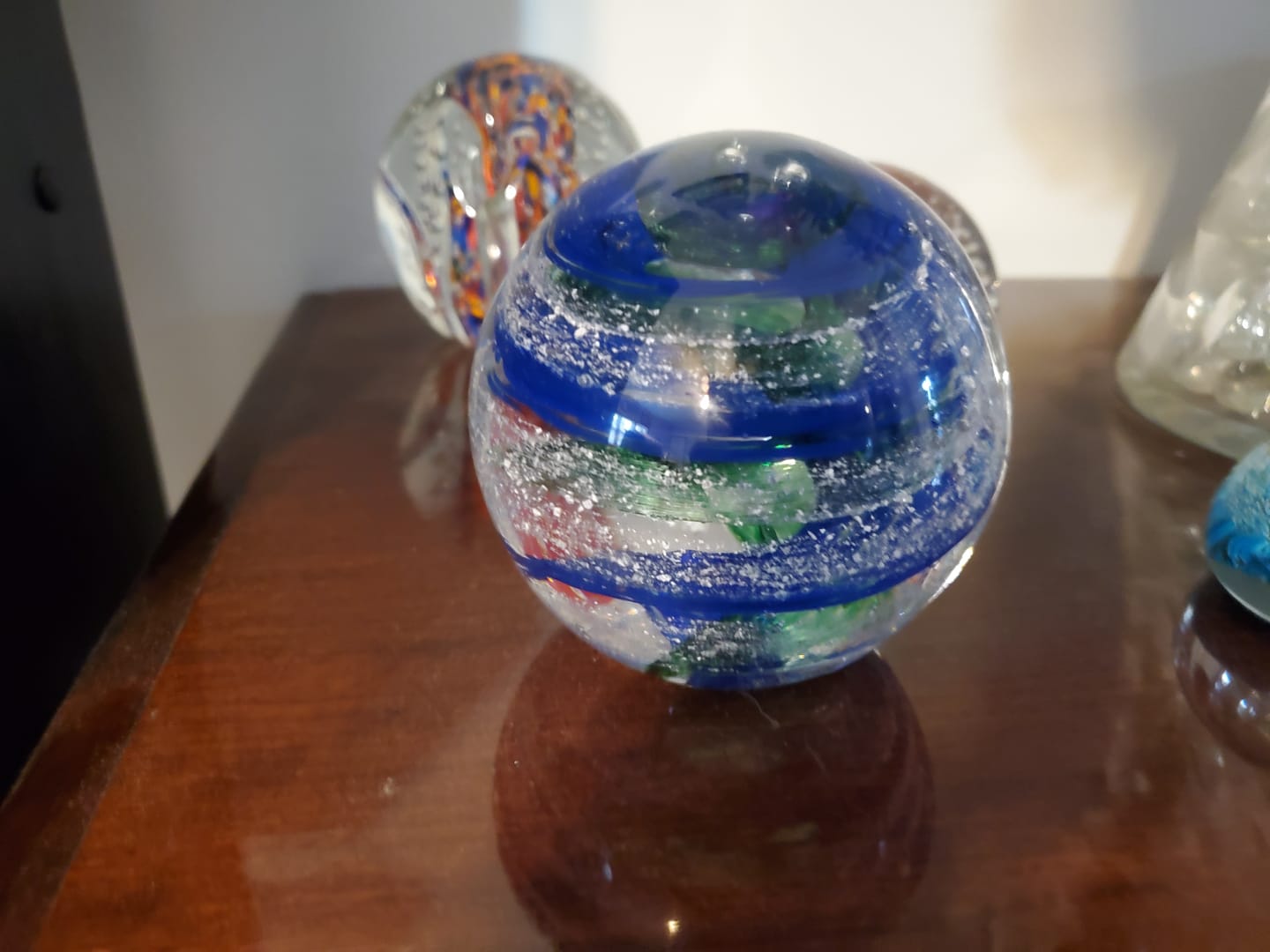 Customer photo review of Tranquil Swirl Paperweight with Cremation Ash