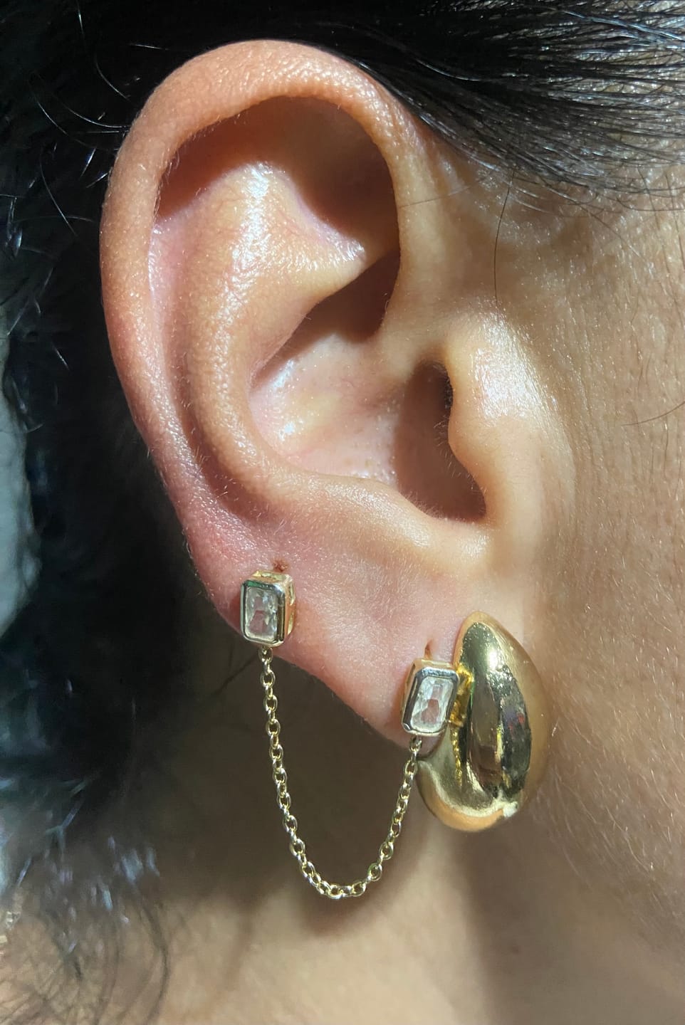Customer photo review of Baby Donna Earrings