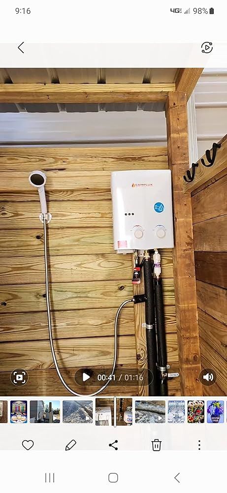 Customer photo review of Camplux 5L 1.32 GPM Outdoor Portable Propane Tankless Water Heater - White