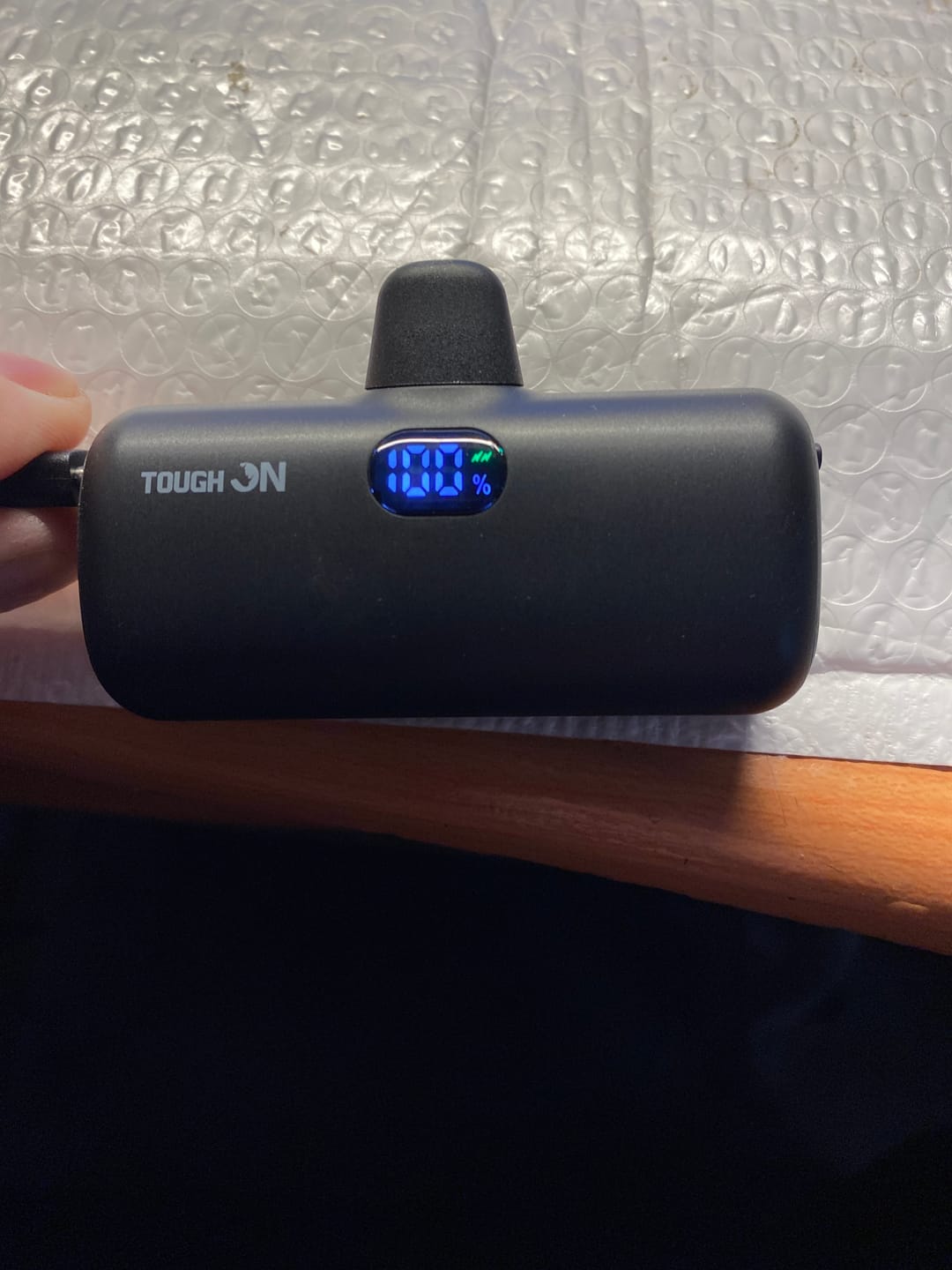 Customer photo review of Tough On Mini Portable Charger 5000mAh Power Bank USB C Charging for Samsung Android iPhone 15 Series