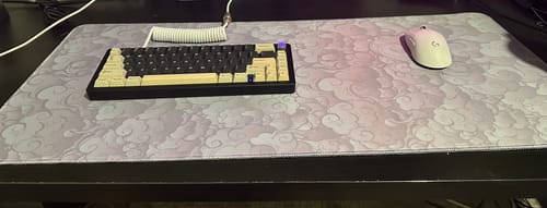 Customer photo review of Cloud White | Mousepad