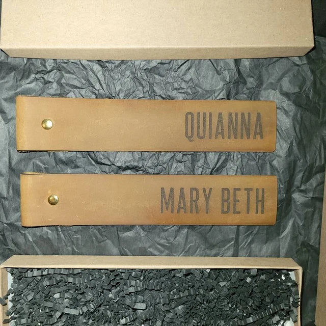 Customer photo review of Personalized Distressed Leather Bookmark with Pen Holder