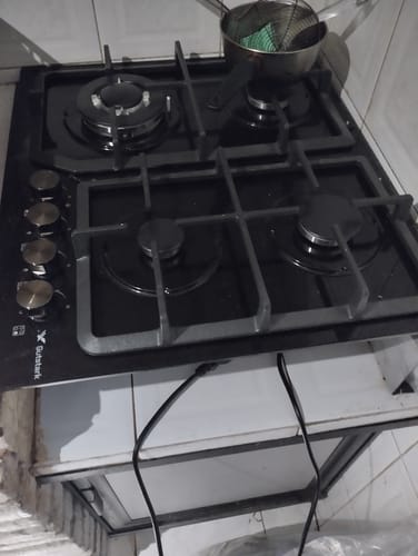 Customer photo review of Parrilla Gas Cristal Templado 4 Quemadores Estufillas Hogar