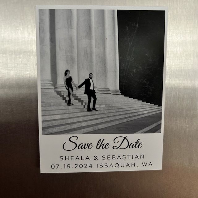 Customer photo review of Save The Date Magnets