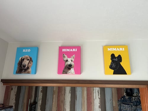 Customer photo review of Petcanvaオーダーメイド ペット似顔絵