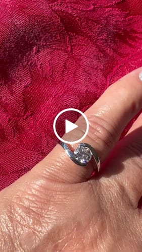 Customer video review of Solitaire Tension Set Moissanite Bypass Engagement Ring