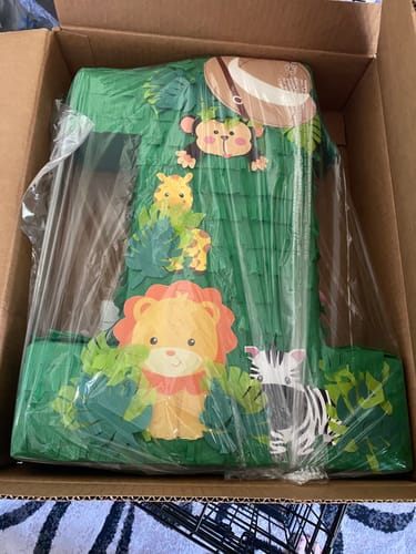 Customer photo review of Number One Cute Safari Themed Pinata