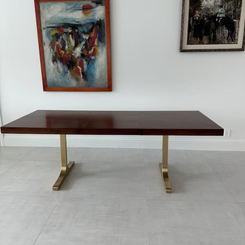 Customer photo review of Gold Brass Table Legs - 431 Wineglass - 28W, 28H inch