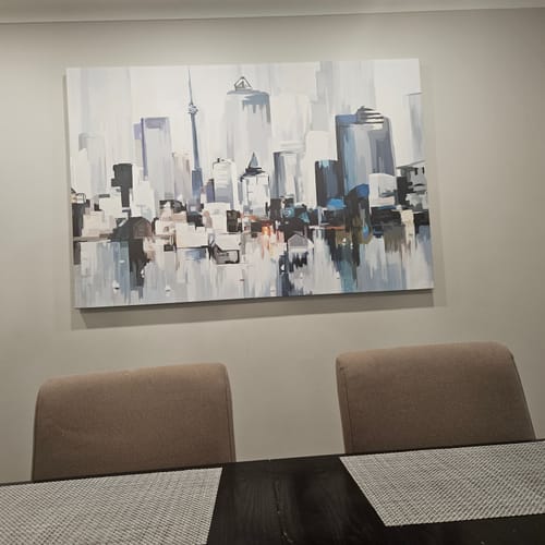 Customer photo review of 'Abstract Toronto' Framed Canvas