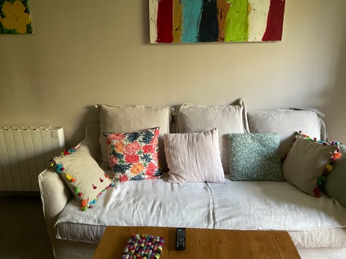 Customer photo review of Housse de Coussin Style Japonais - Pivoines