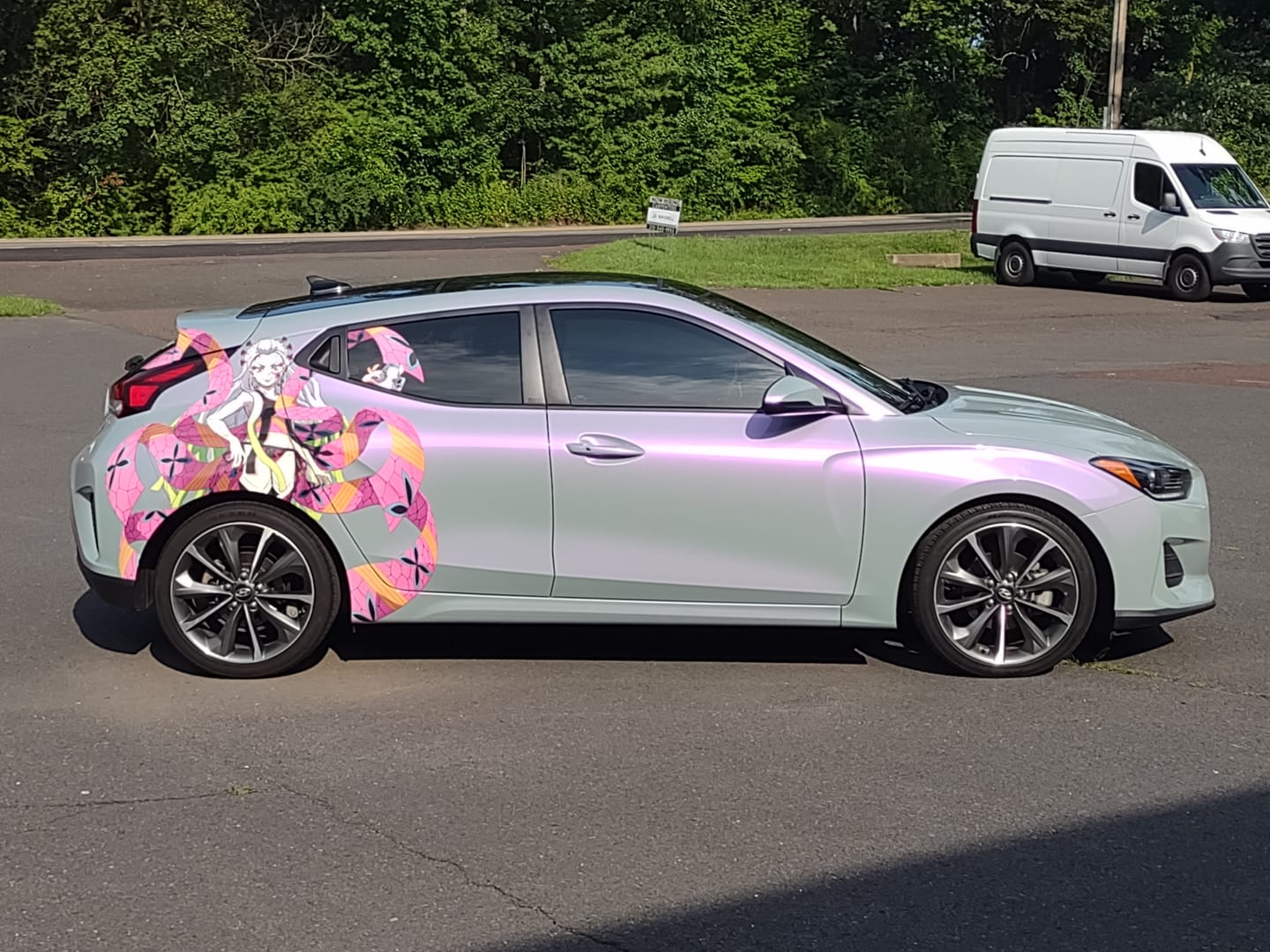 Customer photo review of Candy Metallic Gray Purple vinyl wrap