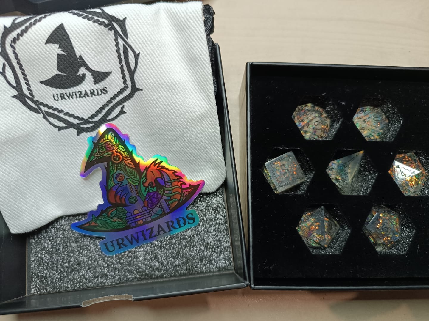 Customer photo review of Elemental Dice Set Collection