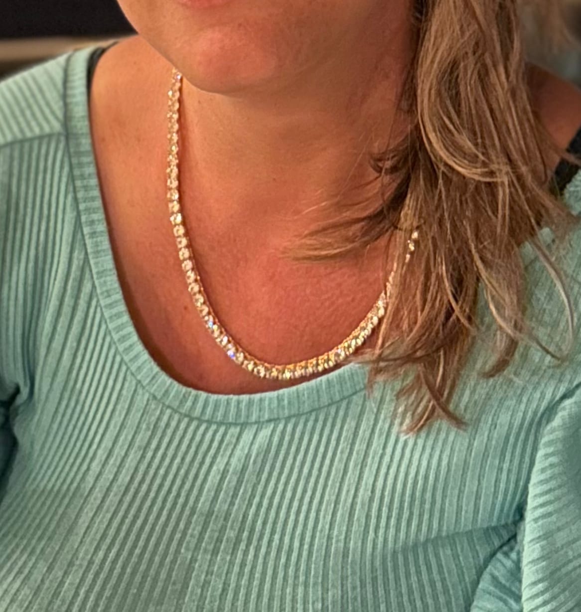 Customer photo review of ICE BREAKER CHAIN. - 5MM 18K GOLD