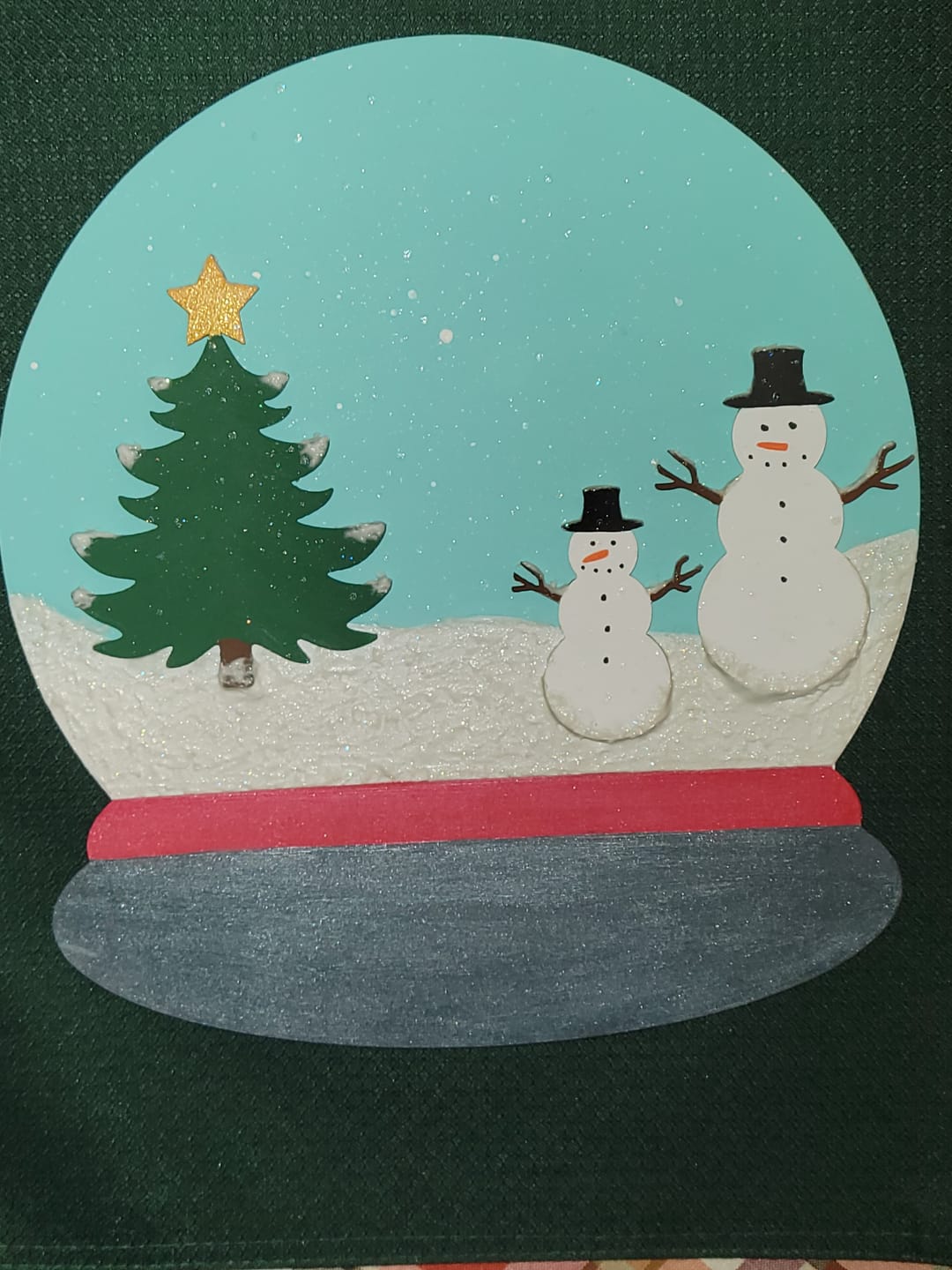 Customer photo review of Unfinished Wood Snow Globe Shape - Paint - Winter - Craft - up to 24" DIY