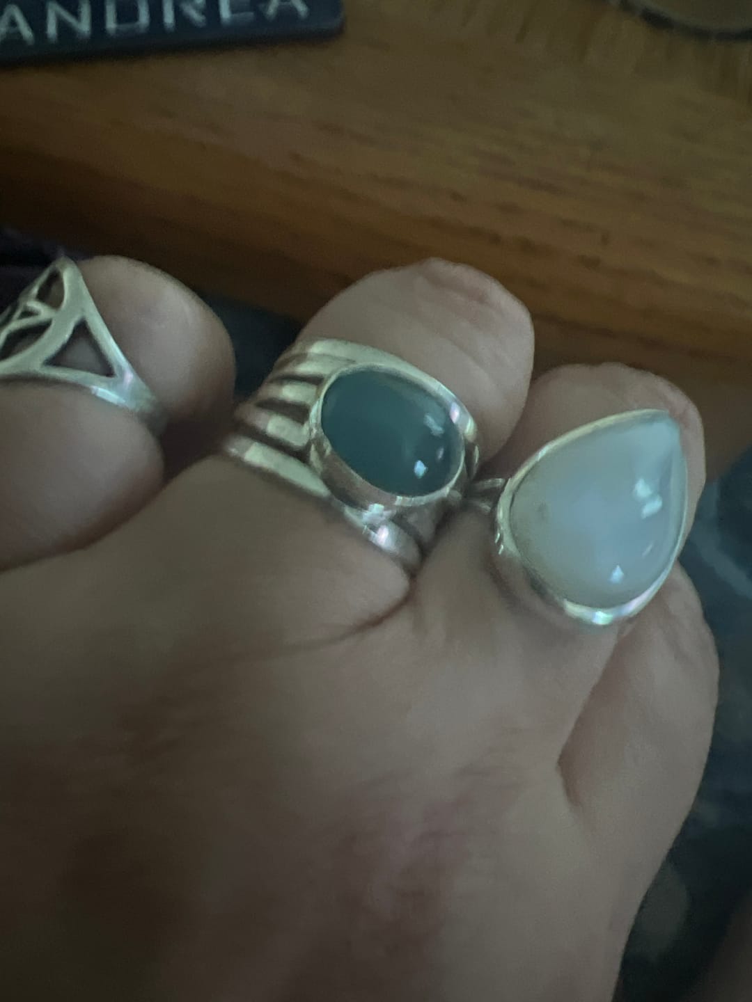 Customer photo review of Chunky Aquamarine Wrap Ring Sterling Silver