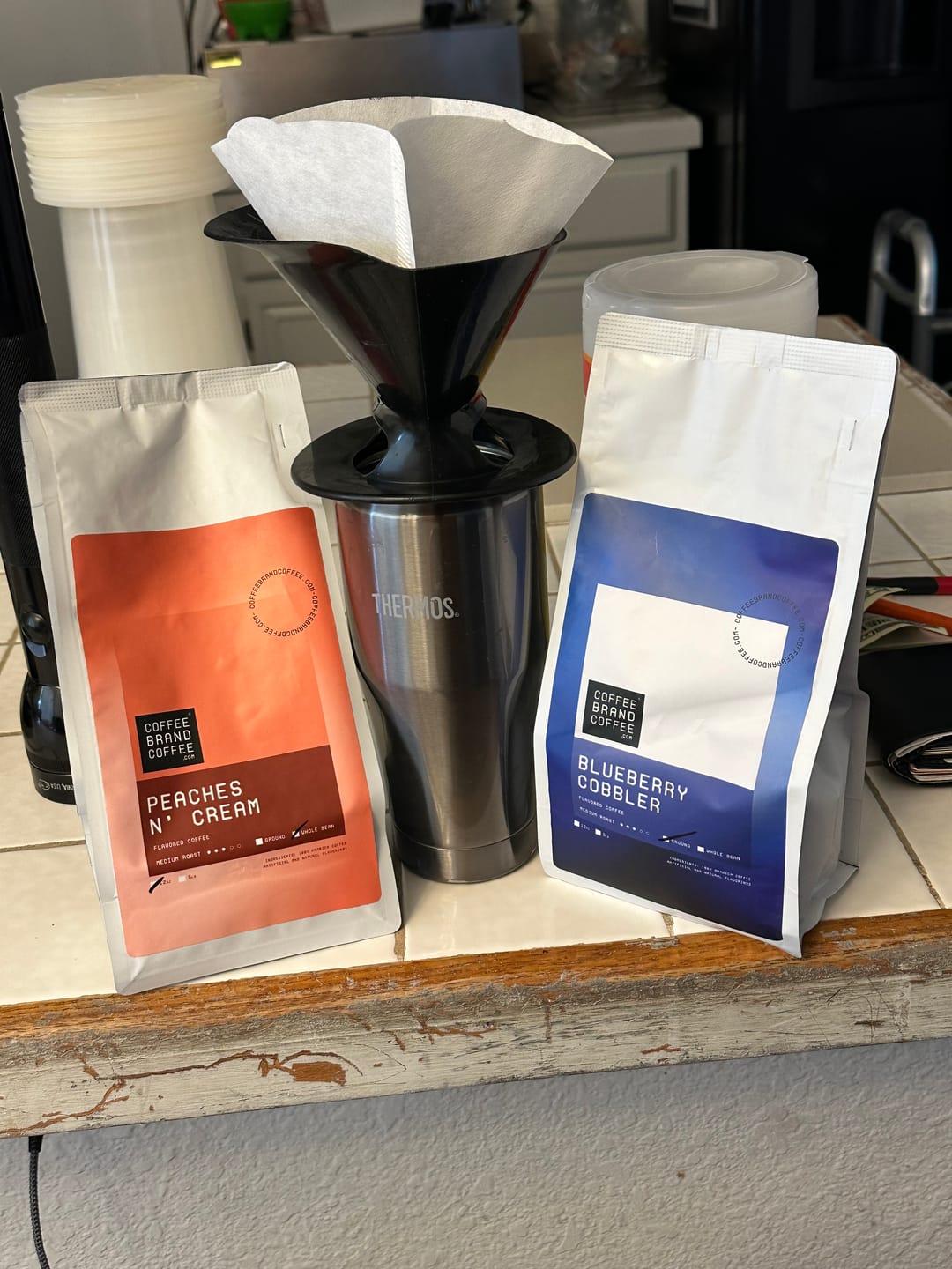 Customer photo review of Blueberry Cobbler Flavored Coffee