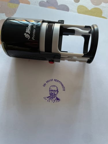 Customer photo review of Self-Inking Face Stamp