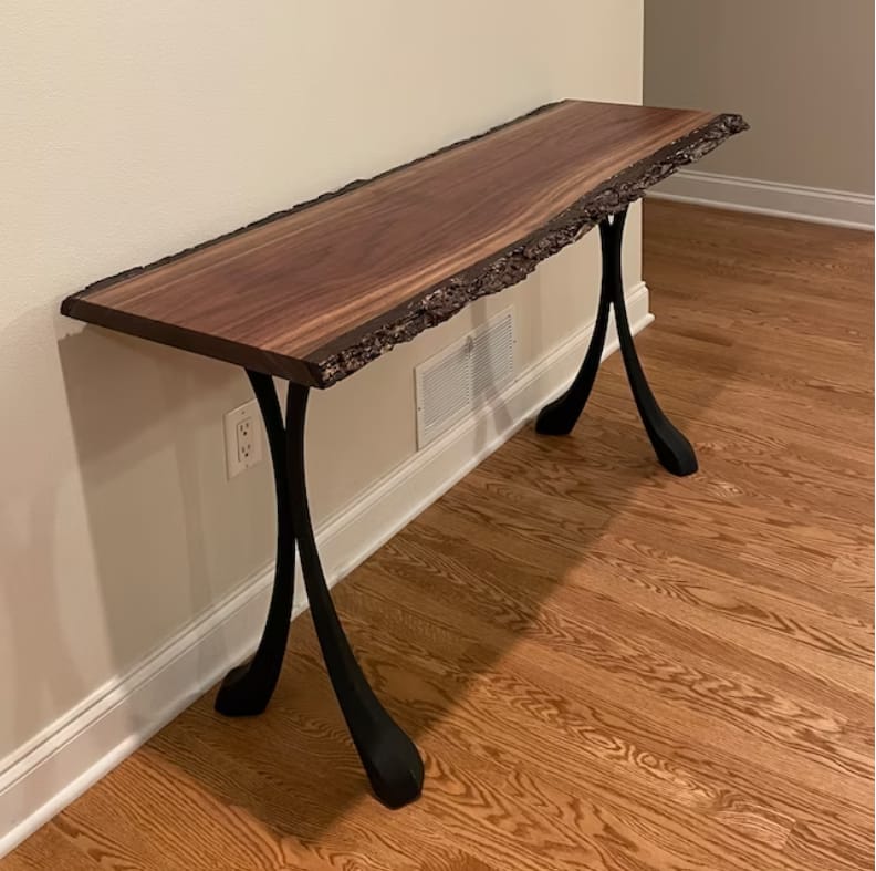 Customer photo review of Metal Console Table Legs - 209 Xeni - 16W, 28H inch