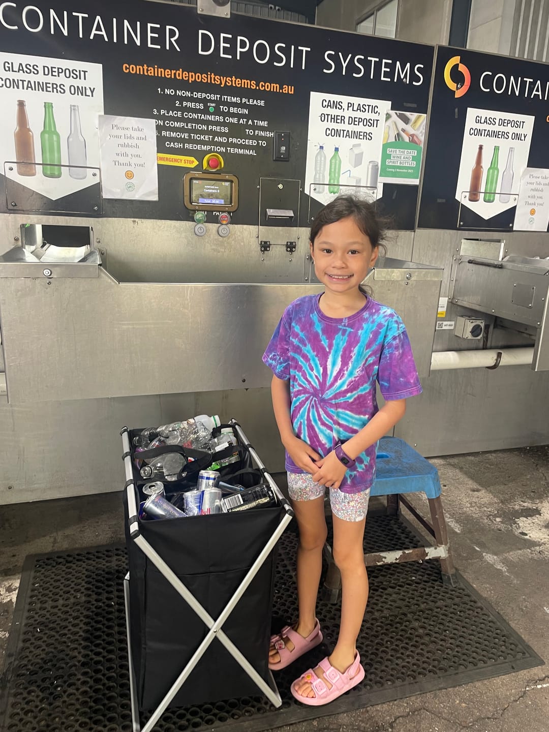 Customer photo review of Mobile Recycle Station - 3 Panel