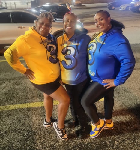 Customer photo review of Custom Stitched Royal Yellow-Black Gradient Fashion Sports Pullover Sweatshirt Hoodie