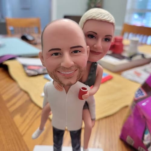 Customer photo review of Male Couple Wedding Custom Bobbleheads