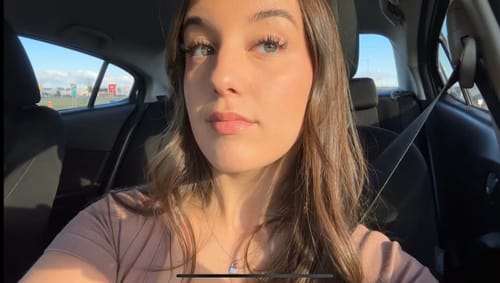 Customer photo review of Scarlet Red Tinted Lip Oil