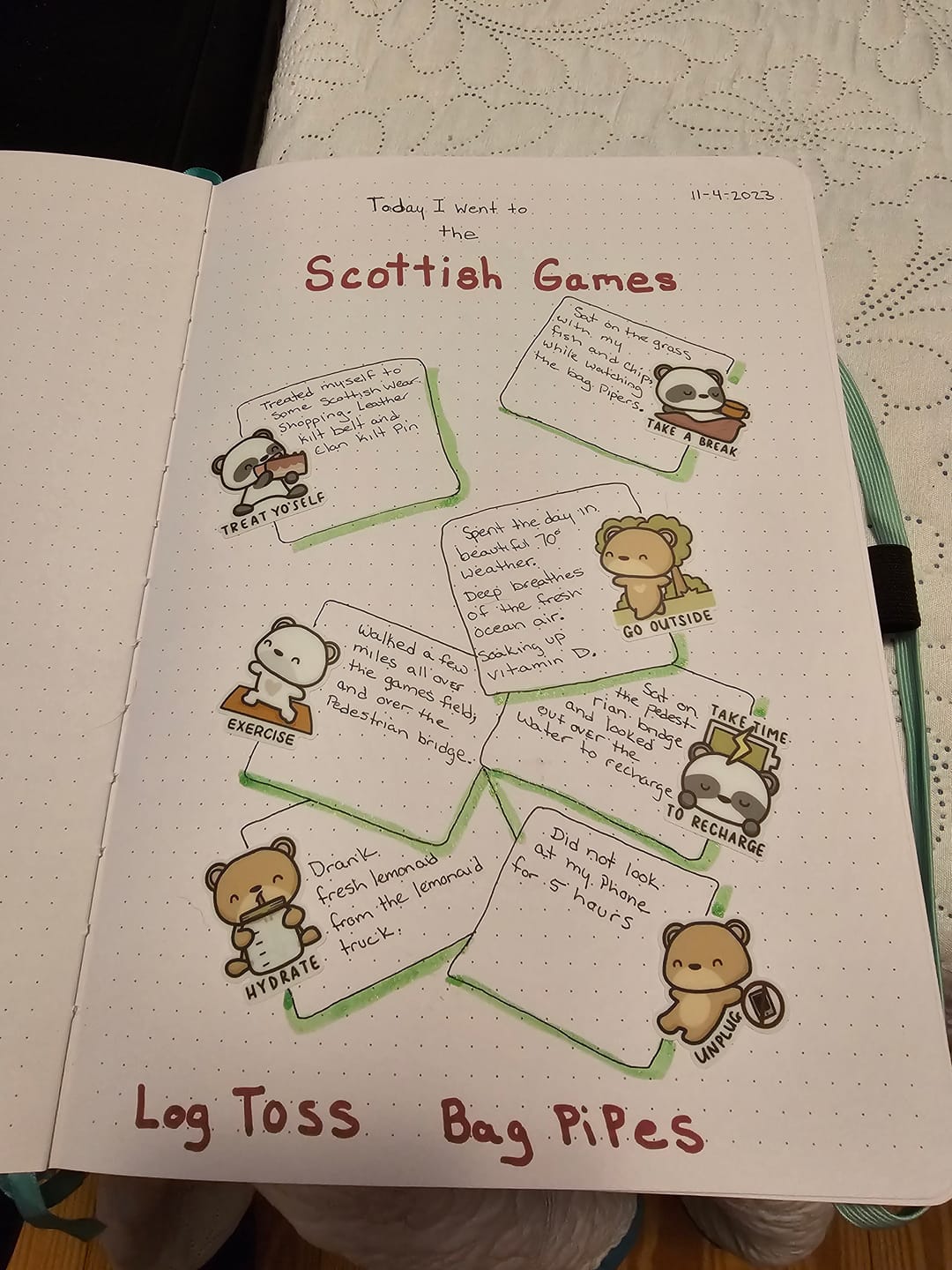 Customer photo review of Self-Care Bears Sticker Set